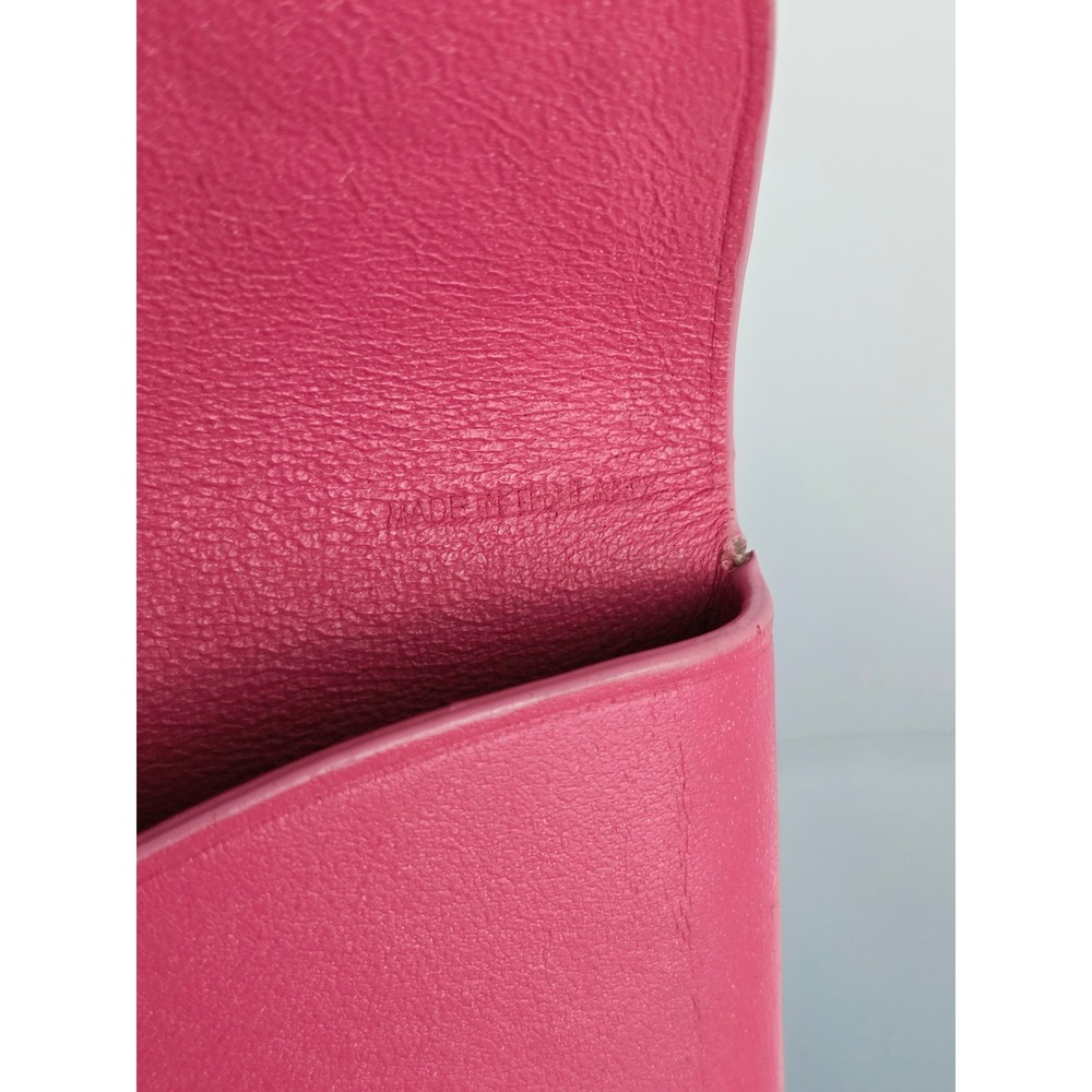 Coach Pink Leather Turnlock Pouch Envelope Clutch Bag Fuchsia Pink - Picture 12 of 15